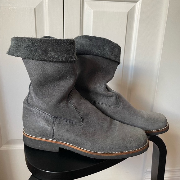 Roots Blue/Grey Tribal Suede Mid-Calf Boots Women’s 11 - Picture 4 of 9